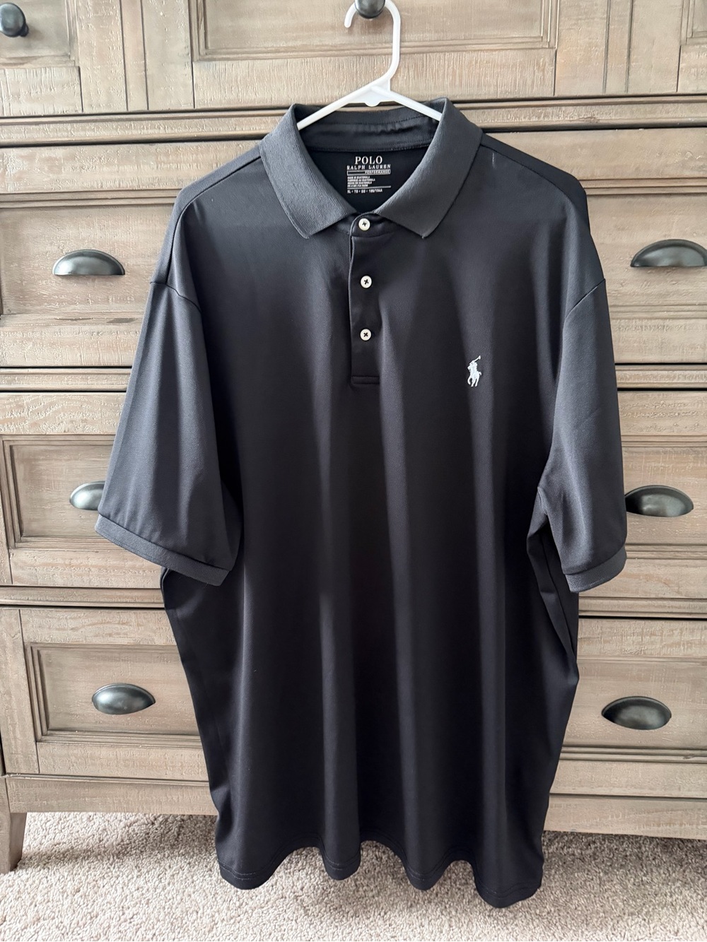 Polo by Ralph Lauren Black Short-Sleeve Polo with White Pony